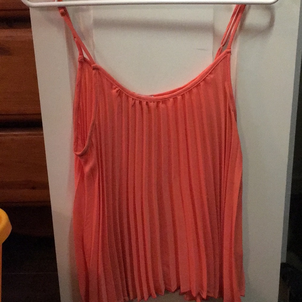 Pleated coral top